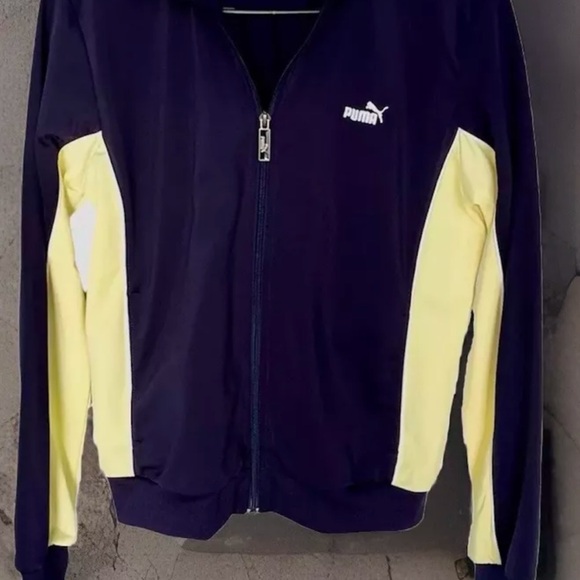 Vintage PUMA Contrast Track Jacket -  Blue Yellow, Size M. - Picture 6 of 7